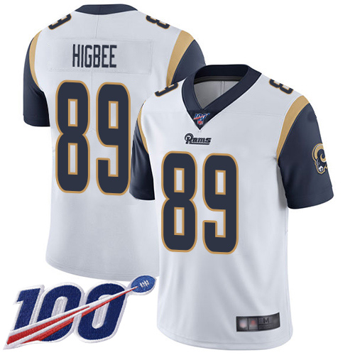 Los Angeles Rams Limited White Men Tyler Higbee Road Jersey NFL Football #89 100th Season Vapor Untouchable